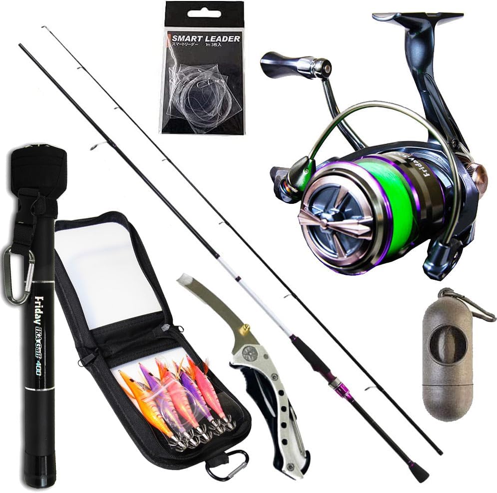 エギ・餌木セットとギャフ・ケースセット エギ・餌木セットとギャフ